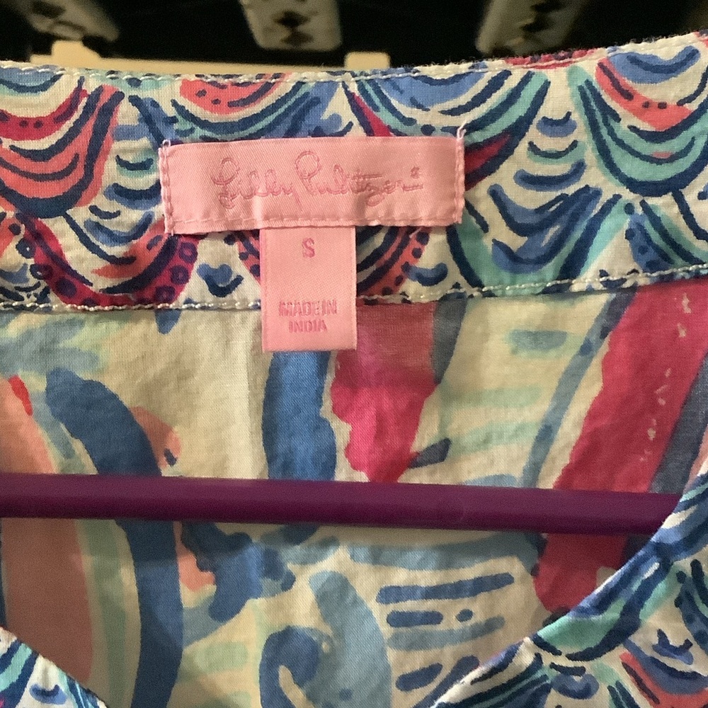 Lilly Pulitzer Multicolor Wave Pattern Blouse - image 2